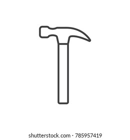 Hammer line icon. 