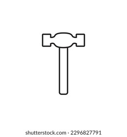 Hammer-Line-Symbol, Logo-Vektorgrafik