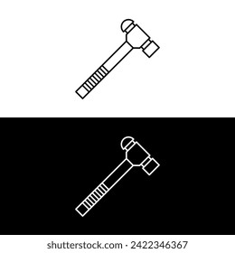 Hammer line icon, outline vector sign, linear pictogram isolated on white. Symbol, logo illustration
