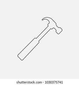 hammer line icon vector illustration. tool line icon vector.