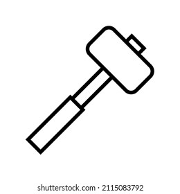 Hammer line icon, vector outline logo isolated on white background
