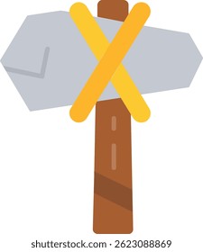 Design de ícone de vetor de linha de martelo