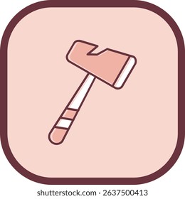 Hammer Line vector Icon Design
