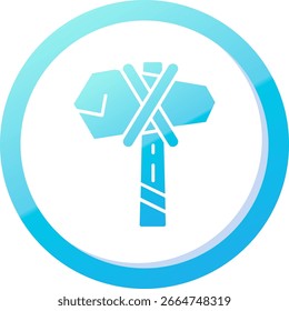Diseño de icono de Vector de línea de martillo