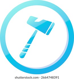 Diseño de icono de Vector de línea de martillo