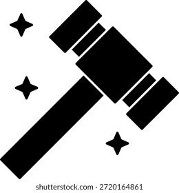 Diseño de icono de Vector de línea de martillo