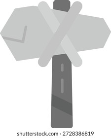 Diseño de icono de Vector de línea de martillo