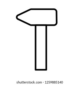 hammer. linear icon. Line with editable stroke