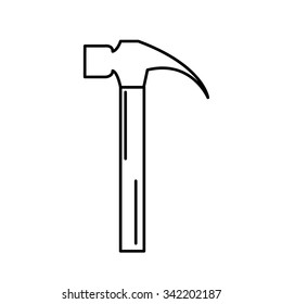 Hammer linear icon. Minimalistic modern design. Vector illustration.