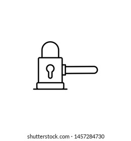 Hammer, lock, judge vector icon. Illustration isolated vector sign symbol