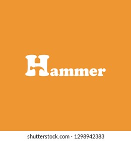 Hammer logo design template. Design elements for logo, label, emblem, sign. Vector illustration - Vector
