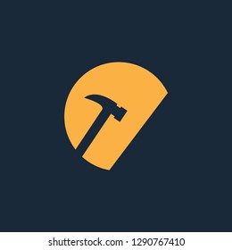 hammer logo design that looks simple, modern design. EPS EPS 10
