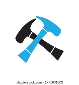 Hammer logo design vector templat
