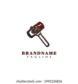 hammer logo icon cartoon design modern vector