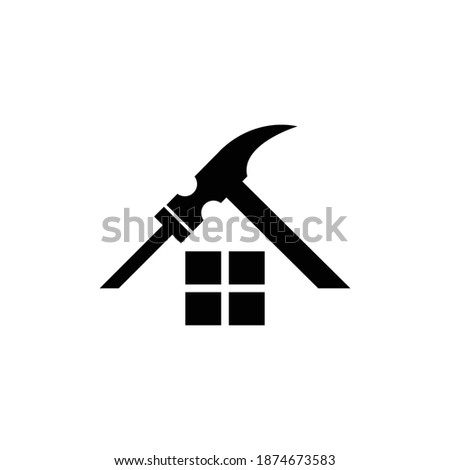 hammer logo on white background for your web site design,app,logo,UI.Vektor illustration