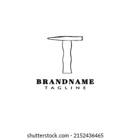 hammer logo template icon black design modern vector illustration