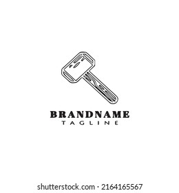 Hammer-Logo-Vorlage Symbol Schwarz moderne Vektorgrafik