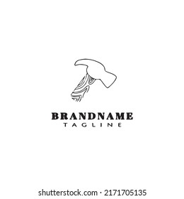 hammer logo template icon black design modern vector illustration