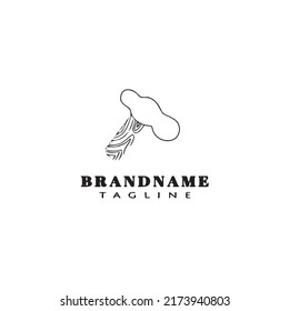 Hammer-Logo-Vorlage Symbol Schwarz moderne Vektorgrafik