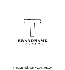 icono de la plantilla de logotipo de martillo diseño negro ilustración vectorial moderna
