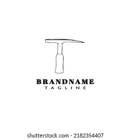 hammer logo template icon black design modern vector illustration