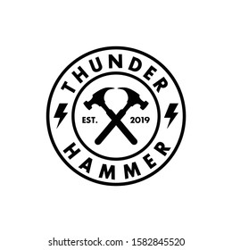 Hammer logo, Hammer vector, Construction logo, Home service logo vector