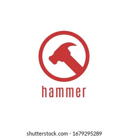 Hammer-Logo. Vektorillustration Design, Illustration.