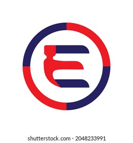 vector de logotipo de martillo y letra E.eps