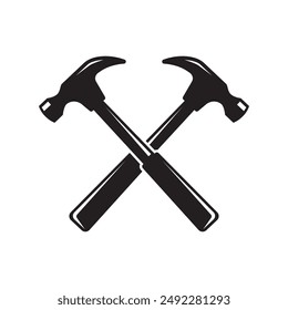 hammer logo vector emblem vintage design