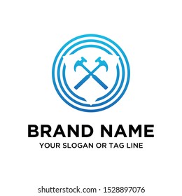 Hammer logo vector full color art