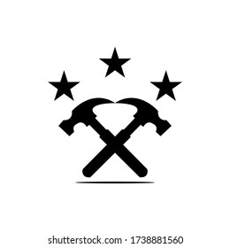 Hammer logo vector icon designs