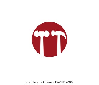 hammer logo vector icon illustration design 