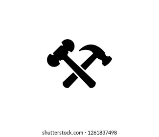 hammer logo vector icon illustration design 