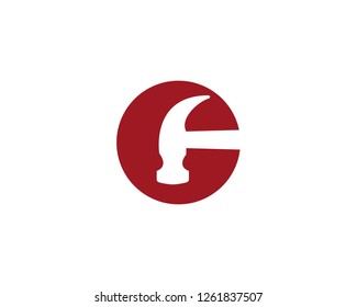 hammer logo vector icon illustration design 