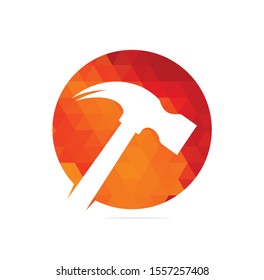 hammer logo vector icon illustration design