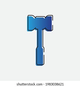 Hammer logo  vector illustration design