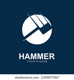 hammer logo vector illustration design. creative logo design