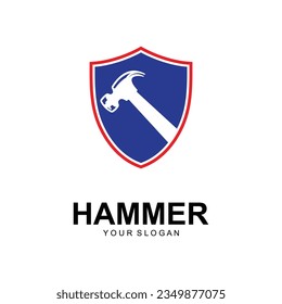 hammer logo vector illustration design. creative logo design