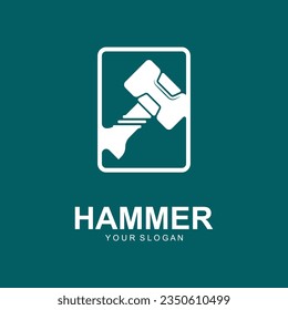 hammer Logo, Vektorgrafik Design. kreatives Logo-Design