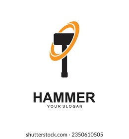 hammer logo vector illustration design. creative logo design