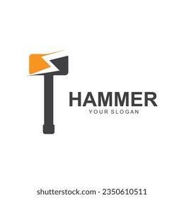 hammer logo vector illustration design. creative logo design