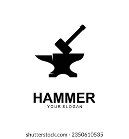 hammer logo vector illustration design. creative logo design