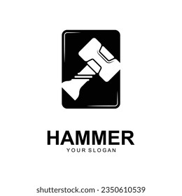 hammer logo vector illustration design. creative logo design