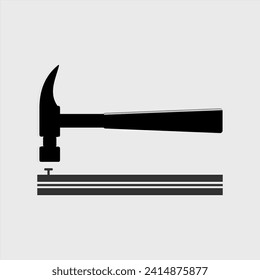 hammer logo vector illustration design