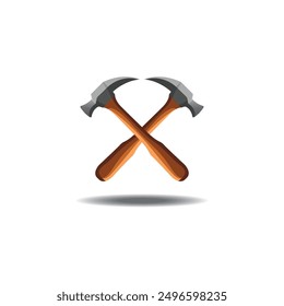 Diseño creativo del diseño de la Ilustración vectorial del logotipo del martillo