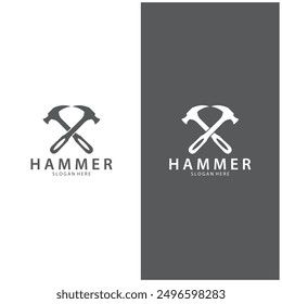hammer logo vector illustration design creative design