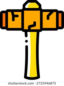 Hammer, Mallet, Vorschlaghammer, Symbol für mittelgroße Waffe