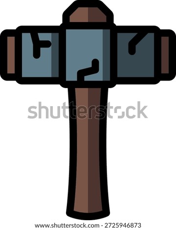 Hammer, Mallet, sledgehammer, medieval weapon icon