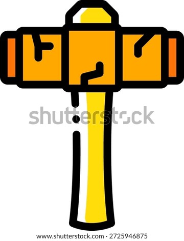 Hammer, Mallet, sledgehammer, medieval weapon icon