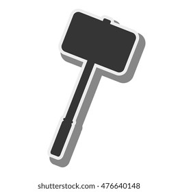 hammer medieval old and antique weapon armor equipment vector illustration
